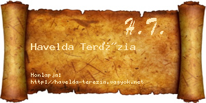 Havelda Terézia névjegykártya